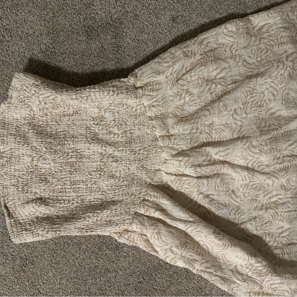 American Threads Cream Strapless Dress